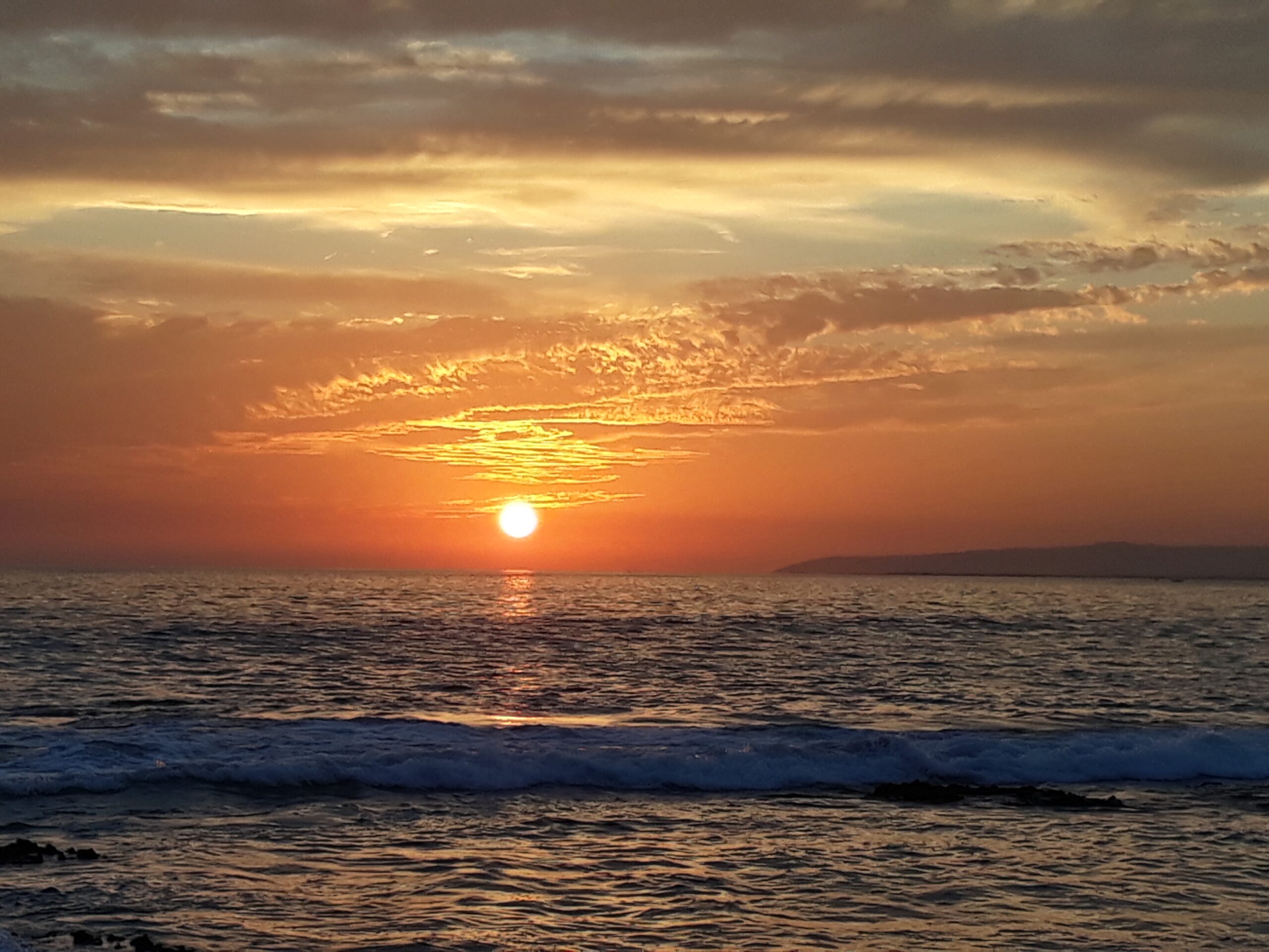 The sun sets over the Arabian Sea at Sandspit